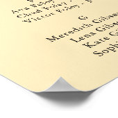 Minimale Blaue Ozean-Sommerhochzeit Sitzordnung Poster (Ecke)