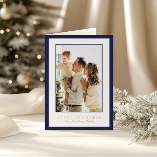 Minimale Blaue Rand Foto Elegante Weihnachten