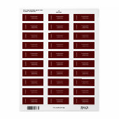 Minimale BLESSED | Deep Red Holiday-Adresseletiket (Vorne)