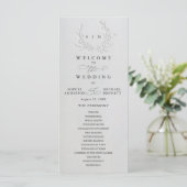 Minimale Blindprägung aus Baumwolle für Hochzeitsp Programm (Stehend Vorderseite)