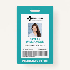 Minimale Blue Border Frame Medical Foto ID & Logo Ausweis