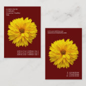 Minimale Blume - Chrysanthemum - Deep Maroon Visitenkarte (Vorne/Hinten)