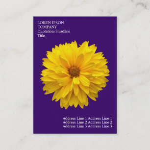 Minimale Blume - Chrysanthemum - Deep Violet Visitenkarte
