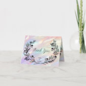 Minimale Blume Dankeschön Karte (Vorderseite)