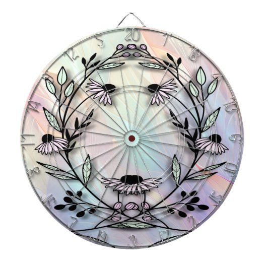 Minimale Blume Dartboard Dartscheibe (vorne)