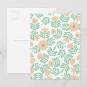 Minimale Blume Feiertagspostkarte (Vorne/Hinten)