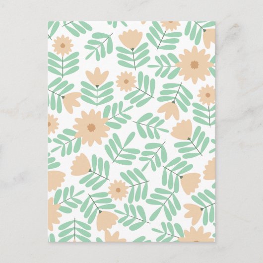 Minimale Blume Feiertagspostkarte (Vorderseite)