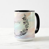 Minimale Blume Kaffee Tasse (VorderseiteRechts)