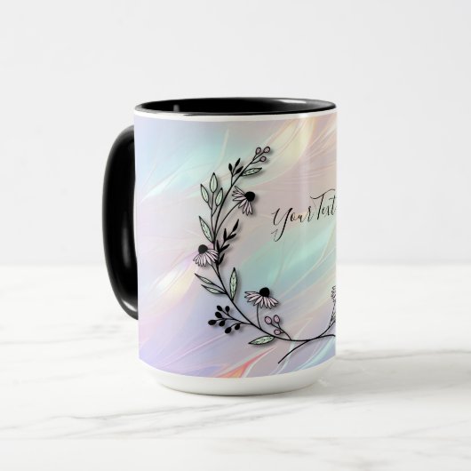 Minimale Blume Kaffee Tasse (Vorderseite Links)