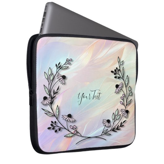 Minimale Blume Laptop-Sieb Laptopschutzhülle (Vorne Rechts)