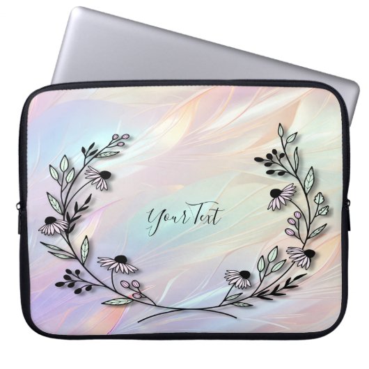 Minimale Blume Laptop-Sieb Laptopschutzhülle (Vorderseite)