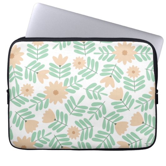 Minimale Blume Laptopschutzhülle (Vorderseite)