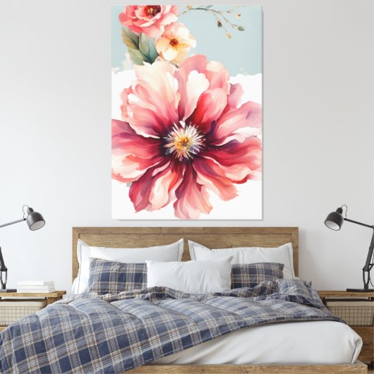 minimale Blume Leinwanddruck (Insitu (Schlafzimmer))