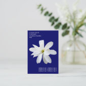 Minimale Blume - Magnolia - Deep Blue Visitenkarte (Stehend Vorderseite)