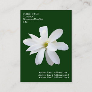 Minimale Blume - Magnolia - Tiefe Grün Visitenkarte