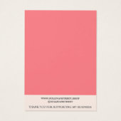 Minimale Blume Necklace Juwelieranzeigekarte (Rückseite)