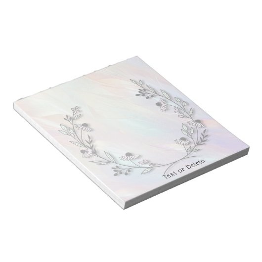 Minimale Blume Notepad Notizblock (angewinkelt)