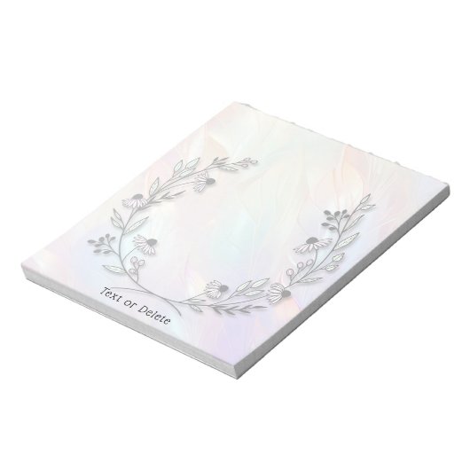 Minimale Blume Notepad Notizblock (Rotiert)