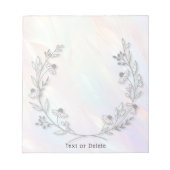 Minimale Blume Notepad Notizblock (Vorderseite)