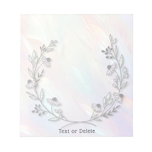 Minimale Blume Notepad Notizblock (Vorderseite)