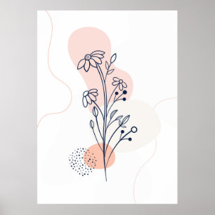 Minimale Blume Poster