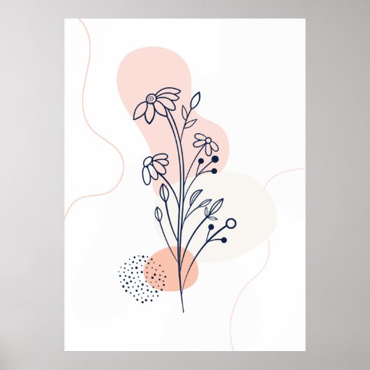 Minimale Blume Poster (Vorne)