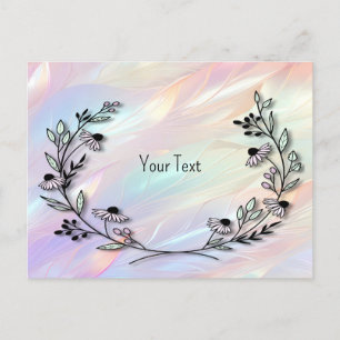 Minimale Blume Postkarte