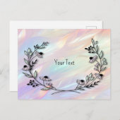 Minimale Blume Postkarte (Vorne/Hinten)