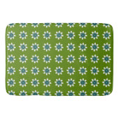 Minimale Blume Retro Avocado Green Badematte (Vorderseite)
