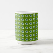 Minimale Blume Retro Avocado Green Kaffeetasse (Mittel)