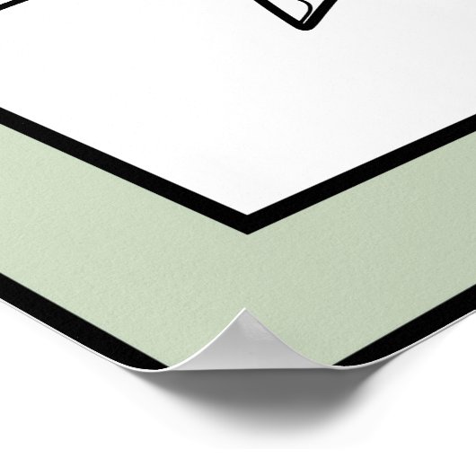 Minimale Blume Schwarze Linie Art Mandala Grüne Gr Poster (Ecke)