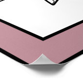 Minimale Blume Schwarze Linie Art Mandala Mauve Gr Poster (Ecke)