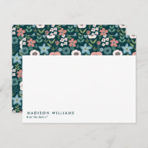 Minimale Blume Stilvolle moderne Notizkarte