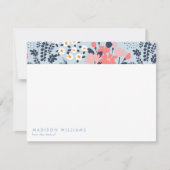 Minimale Blume Stilvolle moderne Notizkarte Mitteilungskarte (Vorderseite)