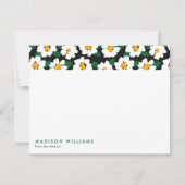 Minimale Blume Stilvolle moderne Notizkarte Mitteilungskarte (Vorderseite)