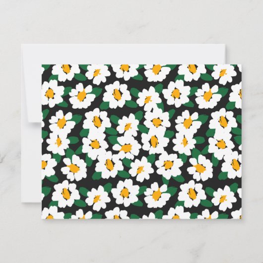 Minimale Blume Stilvolle moderne Notizkarte Mitteilungskarte (Rückseite)