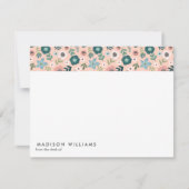 Minimale Blume Stilvolle moderne Notizkarte Mitteilungskarte (Vorderseite)