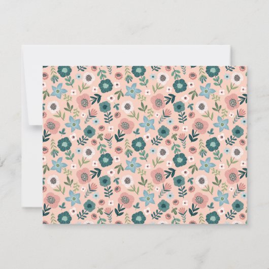 Minimale Blume Stilvolle moderne Notizkarte Mitteilungskarte (Rückseite)