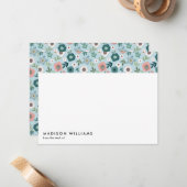 Minimale Blume Stilvolle moderne Notizkarte Mitteilungskarte (Vorderseite/Rückseite Beispiel)