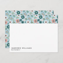 Minimale Blume Stilvolle moderne Notizkarte