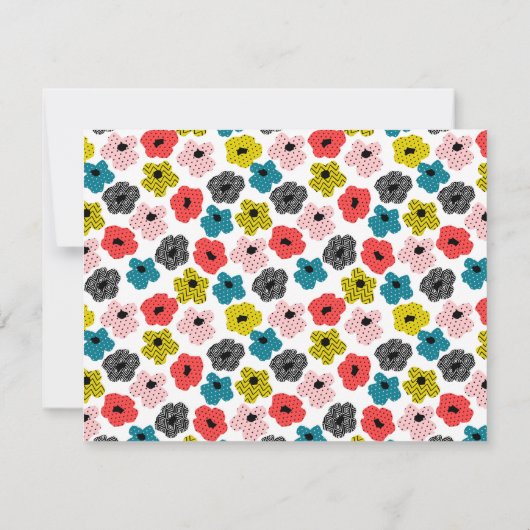 Minimale Blume Stilvolle moderne Notizkarte Mitteilungskarte (Rückseite)