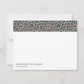 Minimale Blume Stilvolle moderne Notizkarte Mitteilungskarte (Vorderseite)