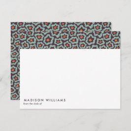 Minimale Blume Stilvolle moderne Notizkarte Mitteilungskarte