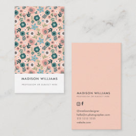 Minimale Blume Stilvolle Trendy Modern Business Ca Visitenkarte