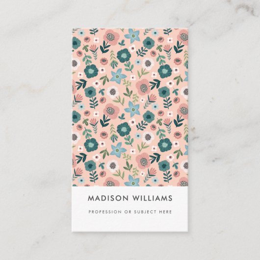 Minimale Blume Stilvolle Trendy Modern Business Ca Visitenkarte (Vorderseite)