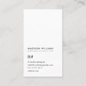 Minimale Blume Stilvolle Trendy Modern Business Ca Visitenkarte (Rückseite)