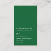 Minimale Blume Stilvolle Trendy Modern Business Ca Visitenkarte (Rückseite)