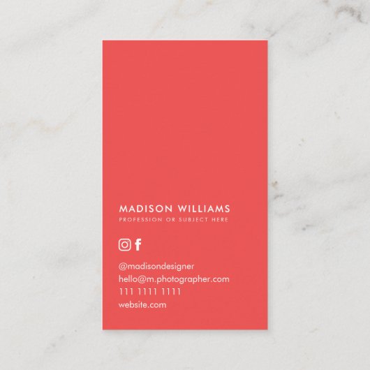 Minimale Blume Stilvolle Trendy Modern Business Ca Visitenkarte (Rückseite)