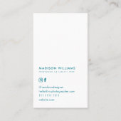 Minimale Blume Stilvolle Trendy Modern Business Ca Visitenkarte (Rückseite)