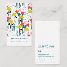 Minimale Blume Stilvolle Trendy Modern Business Ca